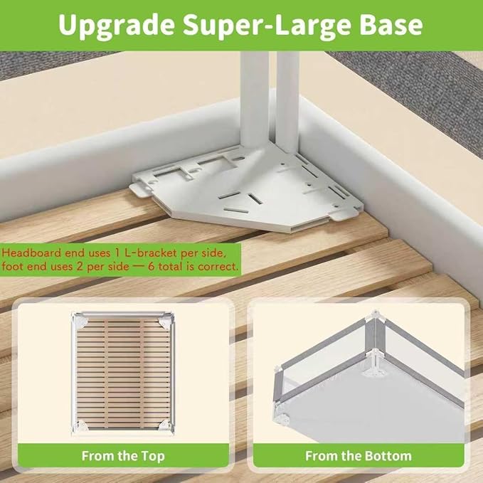 3-Piece Full Size Bed Rail for Toddlers - Adjustable Baby Bed Rail Guard, Kids Safety Bed Rail for Full Size Bed (74.8"x74.8"x54"-Grey)
