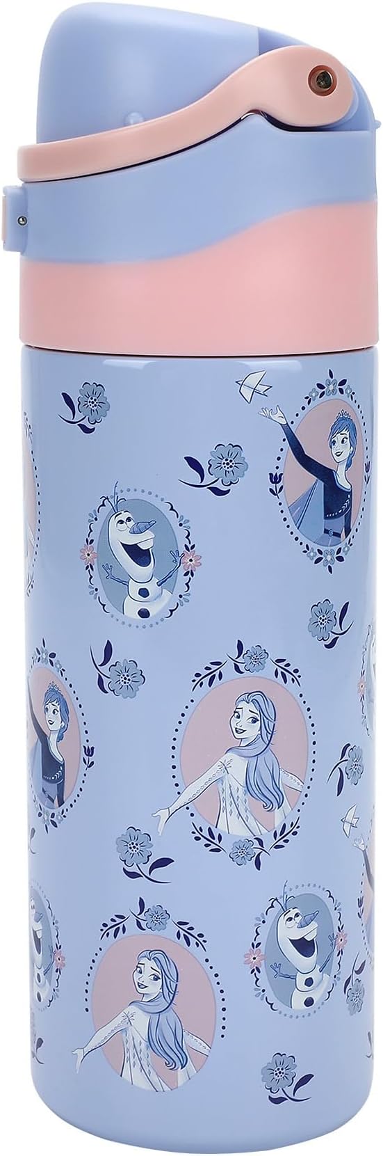 Bioworld Frozen All-Over Character Print 24 Oz Stainless Steel Water Bottle
