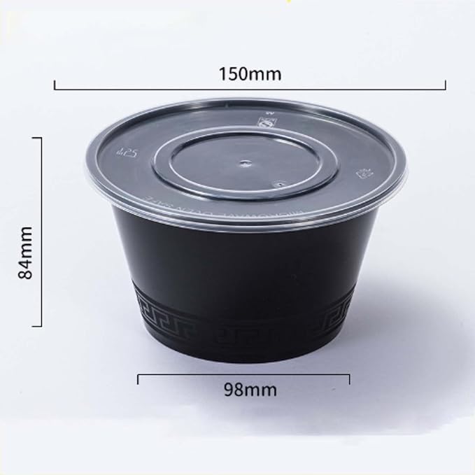 100pc 26oz round meal prep containers with lids,disposableto go food containers,Plastic take out food containers With Lid, Reusable food storage containers ，Microwave Freezer Dishwasher Safe