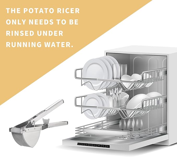 Potato Masher Choxila,[Good Grip] Potato Ricer Stainless Steel Professional Masher Kitchen Tool Fruit Press Baby Food Masher