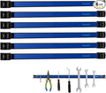 18" Magnetic Tool Holder Strip, 6 Pieces Blue Metal Tool Organizer Rack with Stainless Steel Surface, Magnet Bar for Garage Workshop, Easy To Install with Mounting Screws