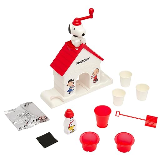 Cra-Z-Art Snoopy SNO-Cone Machine, Snow Cone Shaved Ice Maker Ice Shaver, Snoopy House Shaped Shaved Ice Maker Comes with Fruit Punch Flavor Packet, Ages 6 and Up, White