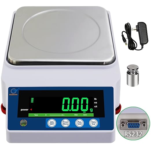 Lab Precision Scientific Balance Scale 1000g x 0.01g |g/lb/oz/ct | .01 Gram Scale, Lab Scale, Industrial Scale, Counting Scale, Clark Scales, Gold Scales |for Lab, Jewelry, Industrial, Busines