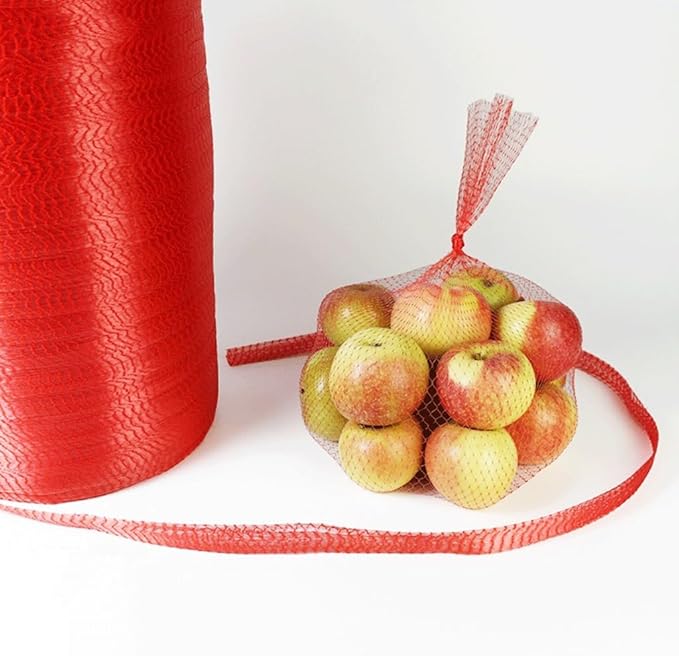 Bags Fruit Packaging, Plastic Mesh Bag Semi-Finished Products Into Roll Mesh Cutting Rope Mesh Packaging Vegetables Fruits and Dried Fruit (Size : 100 M)
