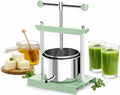 EJWOX 1.6 Gallon Manual Press - Professional Stainless Steel Fruit & Vegetable Juicer with Filter Bag - Large 6L Capacity Honey Extractor & Cheese Squeezer - Heavy Duty Hand Press for Plant Infusions