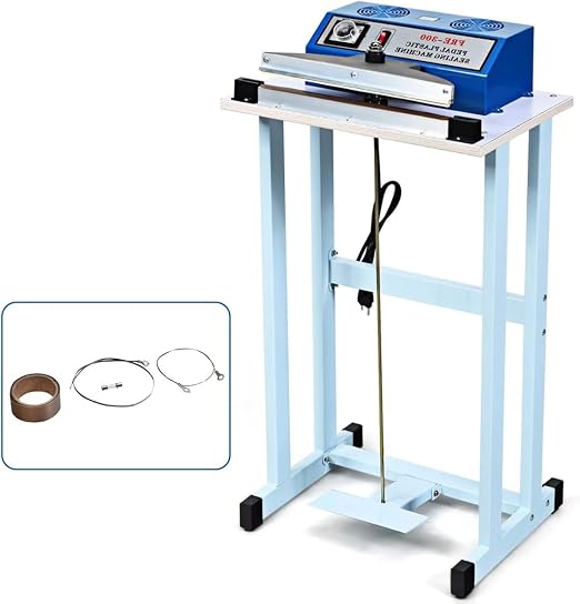 Goplus 110V 12" Foot Pedal Impulse Sealer Heat Seal Closer Plastic Bag Sealing Machine for Industrial and Commercial