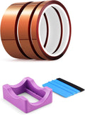 AKEYDIY Cup Cradle Tool Set with 3 Heat Resistant Tapes - Silicone Tumbler Holder, Felt Squeegee for Vinyl, UV DTF, Sublimation (Purple 01)