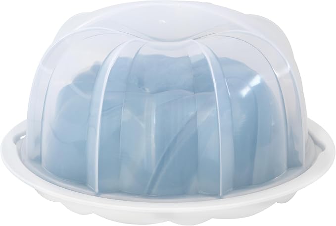 Nordic Ware Formed Swirl Bundt with Keeper, 10 Cup, Twilight Blue
