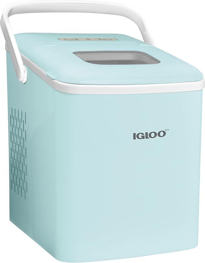 Igloo Automatic Self-Cleaning Portable Electric Countertop Ice Maker Machine with Handle, 26 Pounds in 24 Hours & Keurig K-Elite Single-Serve K-Cup Pod Coffee Maker, Brushed Silver