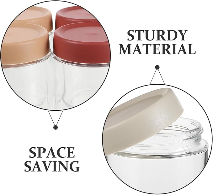 OSALADI 6pcs 500ml Airtight Glass Jars with Sealed Lids, Reusable Food Storage Containers for Coffee, Nuts, Spices, Yogurt, and Meal Prep in Kitchen