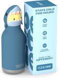 asobu Bestie Bottle Limited Edition Collectible Kids Water Bottle with Animal Character Lid 16oz (460ml) Insulated Stainless Steel, Leakproof, Reusable with Straw Fun Gift for Girls & Boys