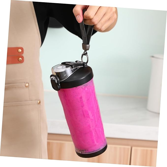 PRETYZOOM Portable 600ML Fruit Blender Juicer Cup Battery Powered Electric Blender for Smoothies and Juices USB Rechargeable Ideal for Travel and Home Use Transparent Design