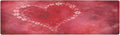 Valentines Trivet Table Runner 40 Inches Long Floral Heart Print Heat Resistant Hot Pad Multi Purpose Mat for Hot Pots Pans Kitchen Countertops