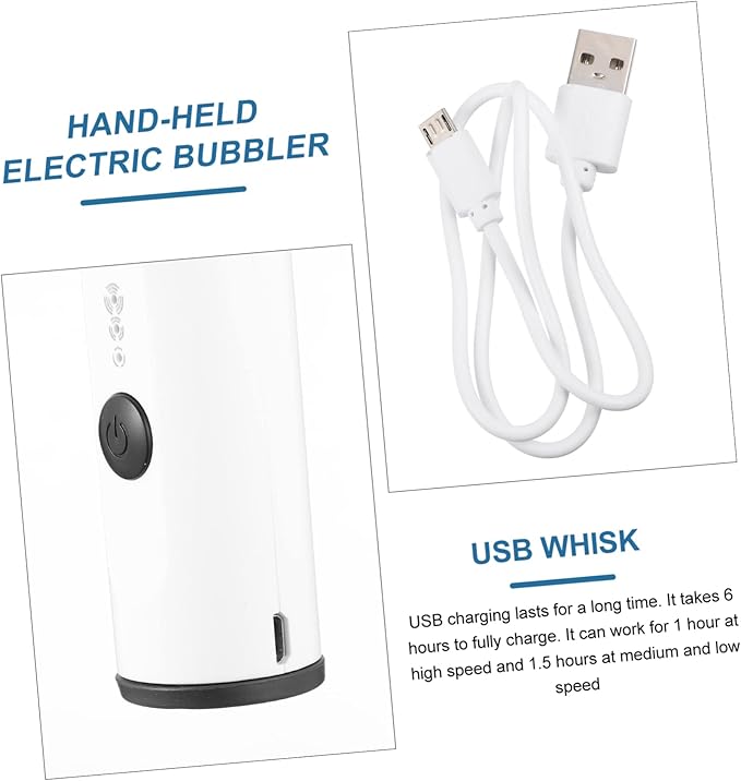 Zerodeko Handheld Electric Foams Maker Automatic Mixer Stirrer Milk Frother Hand Mixer Compact Stainless Steel