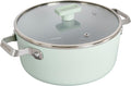 GoodCook Ceramic Dutch Oven with Lid, Induction Compatible, Nonstick and Oven Safe, 5-Quart, Sage Green