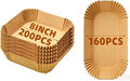 160Pcs Loaf Pan Liners 9x5 Inch+200PCS Air Fryer Liners Disposable 8 Inch