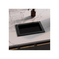 Embedded Countertop Trash Can, Stainless Steel Kitchen Trash Can, Built-in Countertop Trash and Waste Chute, Square Built-in Countertop Trash Can Grommet,Black Trash can Grommet