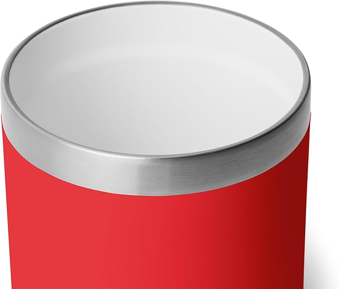 YETI Rambler 10 oz Ceramic Lined Lowball 2.0, Vacuum Insulated with MagSlider Lid, Rescue Red