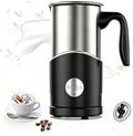Electric Milk Frother, Stainless Steel Automatic Milk Steamer with 4 Functions, Ergonomic Handle, One-Button Operation for Hot Milk, Hot Chocolate, Hot and Cold Milk Foam