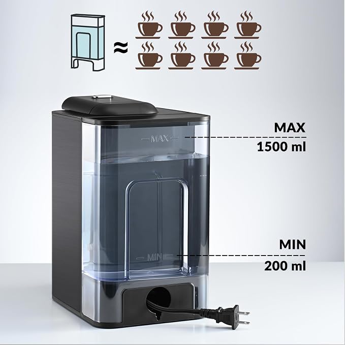 Mecity Coffee Maker 3 in 1 Single Serve Coffee Machine, Compatible with K cup Capsules, Instant Coffee Pot, Tea maker, 6,8,10 Oz Cup, Removable 50 Oz Water Reservoir, 120V 1150W, Dark Grey