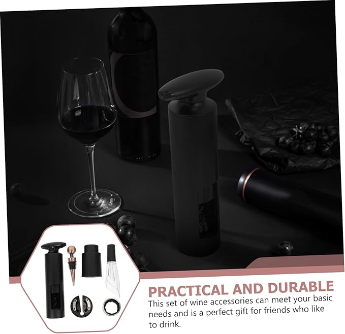 Ciieeo 6pcs Rotary Bottle Opener Set Wine Aerator Decanter Corkscrew for Home Outdoor