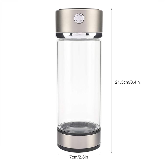 420ml Hydrogen Water Bottle Portable Hydrogen Water Generator USB Charging Rich Hydrogen Water Purifier Filter Glass Bottle