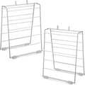 Yaomiao 2 Packs Deli Bag Dispenser Metal Grocery Bag Stand Plastic Grocery Bag Holder Portion Bag Dispenser White Coated Wire Bag Holder for Retail Store Home Restaurant, 9 x 6 x 12 Inch