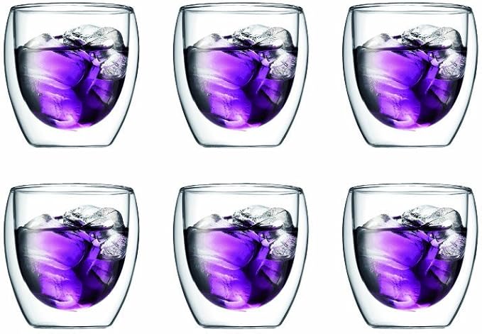 Bodum Pavina 8-Ounce Double Wall Thermo Glass, Set of 6