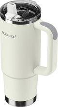 For Travel & Gym – Never Drink from a Moldy Lid Again: 30oz Hygienic Tumbler, 100% Leakproof Lid & Removable Foldable Spout. Reinforced Base, Fits Cup Holders- Cream