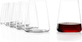 Stölzle Lausitz Stemless Red Wine Glass Power Set of 6, 17.5 oz – Modern Stemless Wine Glasses for Maximum Aroma – Flat Red Wine Glasses in Crystal Glass–Dishwasher & Break-Resistant, Made in Germany