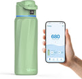 BOOST Smart Water Bottle with Reminder & Tracker, Double Wall Vacuum Insulated Bottles Stainless Steel, 32oz BPA-Free Wide Mouth for School, Gym, Office, Ideal for Father's Day
