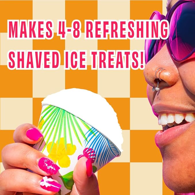 Hawaiian Shaved Ice Wedding Cake Syrup - Nut Soy Dairy Free - Flavor Fluffy & Crunchy Snow Cones - Shelf Stable - Makes 8 Servings - 16 ounces