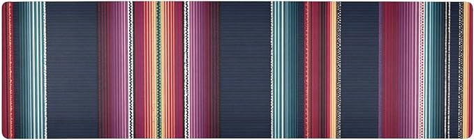 Retro Mexican Stripe Blue Trivet Table Runner Heat Resistant 230F for Hot Dishes Pots Plates Kitchen Dining Table Protector Decorative 39.37x 11.8