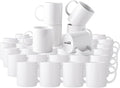 GBhome 12 OZ Off White Coffee Mugs, Ceramic Bulk Coffee Mugs with Large Handle for Man, Woman, Light Weight Coffee Mugs Set for Latte/Cappuccino/Cocoa/Milk, Dishwasher & Microwave Safe, 36Pcs