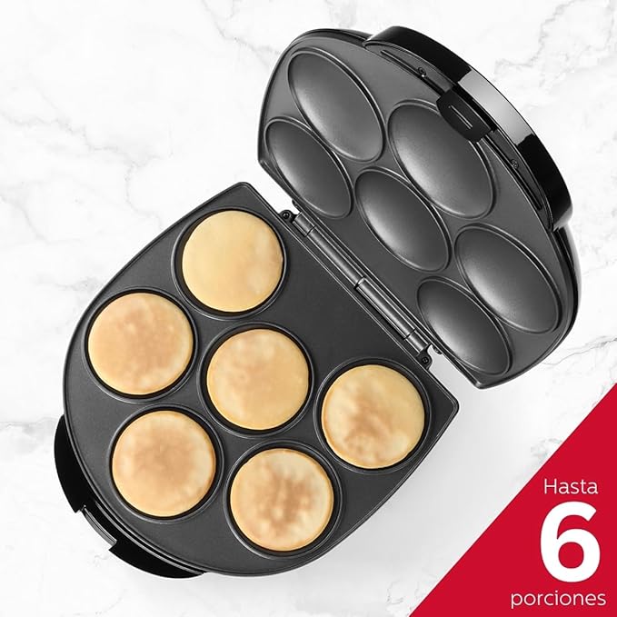 Holstein Housewares Non-Stick 6-Section Multi-Food Maker - Arepas, Mini Pancakes, Corncakes and More - Black,12 Inch