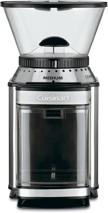 CUISINART Coffee Grinder, Electric Burr One-Touch Automatic Grinder with18-Position Grind Selector & DCG-12BC Grind Central Coffee Grinder, Blade, Silver