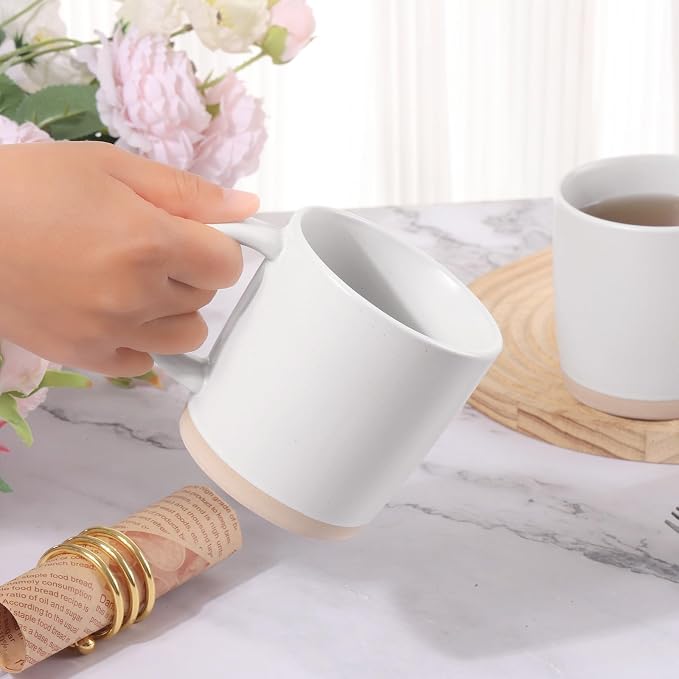 Coffee Mugs Set of 6, 14 oz Coffee Cups Ceramic, Ceramic Cup Set with Handle and Speckled Patterns for Coffee, Tea, Cocoa, Milk, Microwave & Dishwasher Safe