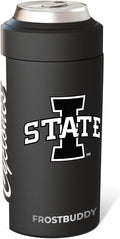 Frost Buddy NCAA Universal Buddy - Fits all - Stainless Steel Can Cooler for 12 oz & 16 oz Regular or Slim Cans & Bottles - Stainless Steel (Iowa State Hawkeyes)