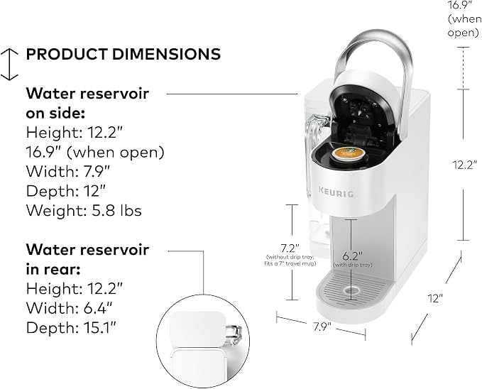 Keurig K-Supreme SMART Single Serve Coffee Maker With WiFi Compatibility, 4 Brew Sizes, And 66oz Removable Reservoir, Compatible with Alexa, White