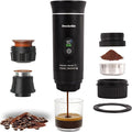 Portable coffee maker Espresso machine,Small battery-powered coffee cup Self-heating portable espresso capsule machine,3-IN-1 with ground coffee and capsules Great for hiking and camping