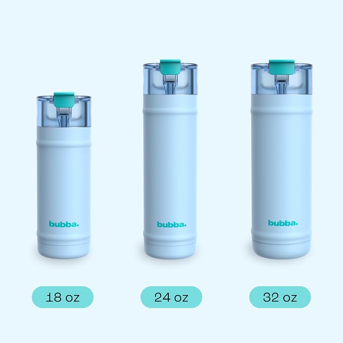 bubba 32 oz Dualsip Insulated Stainless Steel Water Bottle with Straw - Reusable, Leakproof, Lightweight, Dishwasher Safe, Lead-Free and BPA-Free, Daydreamin'