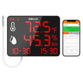 Elitech Bluetooth Hygrometer Thermometer Reusable Temperature Recorder Data Logger Temperature Humidity with Large Screen Data Storage Export, DR-230-THE with External Temperature and Humidity Sensor