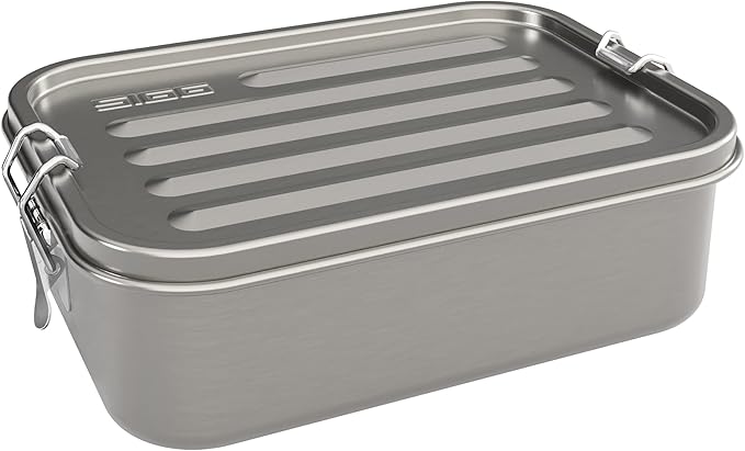 Sigg - Gemstone Lunch Box Selenite - Stainless Steel - No Plastic - Dishwasher Safe - Leak-Proof - Reusable Food Containers - Black - Lunch To Go 27 Oz