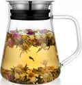 Aquach 27oz Glass Teapot with Filter Lid, Personal Stovetop Tea Pot | Dishwasher Safe, Borosilicate Glass, Plastic-free, Personal 1-2 Cup Use, 6in Height Fridge Safe, One-step Filter Lid