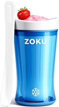 ZOKU Jumbo Slush and Shake Maker, Compact Make and Serve Cup with Freezer Core Creates Single-Serving Smoothies, Slushies and Milkshakes in Minutes, BPA-Free, Bright Blue