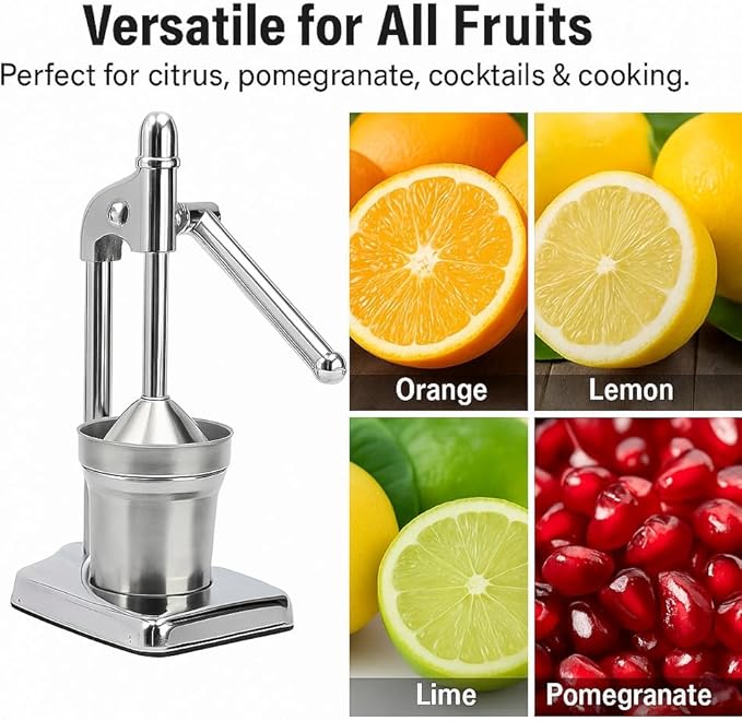 Cast Iron Juice Press, Manual Press Juicer, Manual Juicer Cast Iron for Making Fresh Lemon and Orange Juice, Easy To Clean, Home and Kitchen Essentials