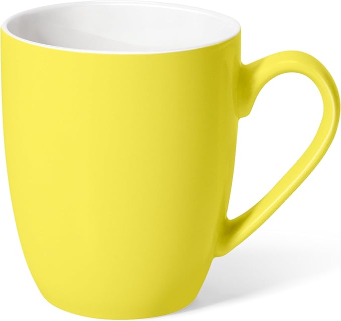 Urbanstrive 16 oz Large Coffee Mugs Set of 4 Ceramic Coffee Mug White Coffee Cups Tea Cups Idea Gift for Women Men House Warming Gifts New Home Office, Yellow 4 Pack