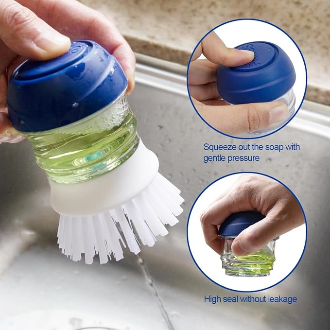 CELOX 24 Pack Non-Scratch Dish Sponge and Dish Scrubber with Soap Dispenser for Pots, Dishes, Bowls