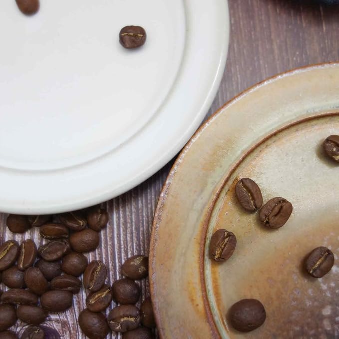 8oz Rustic Glaze Stoneware Coffee Cup & Saucer, Vintage Ceramic Mug Set, Microwave & Dishwasher Safe, Novelty Aesthetic Tea Cup, Unique Gifts Men and Women