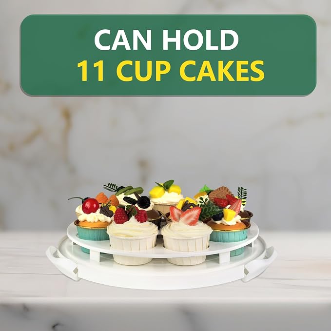 2 Pack Pie Carrier with Lids and Handles, Loadable Cupcake or Pizza Storage Containers, Includes Insulated Bags and Insulated Non-Slip Pads, Perfect for Transportation (Green)
